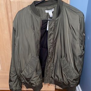 Green bomber jacket